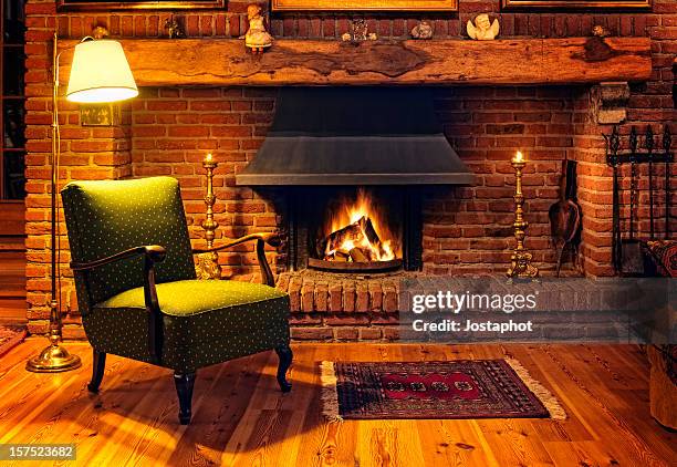 fireplace - haardvuur stockfoto's en -beelden