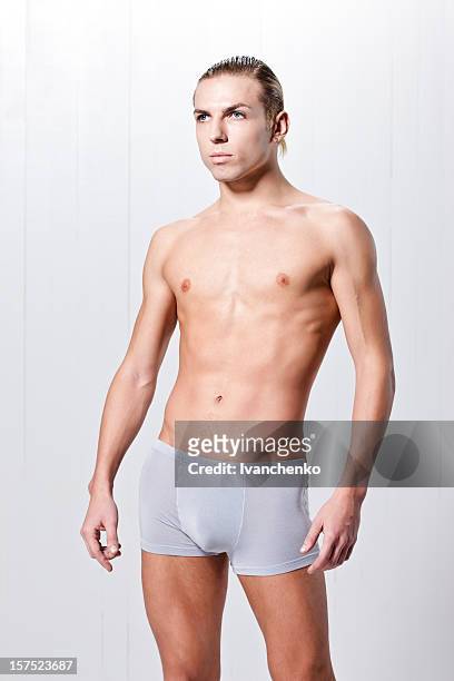 man in underwear - men underware model stock pictures, royalty-free photos & images
