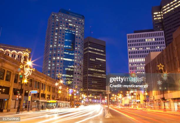 winnipeg christmas lights - winnipeg stock pictures, royalty-free photos & images