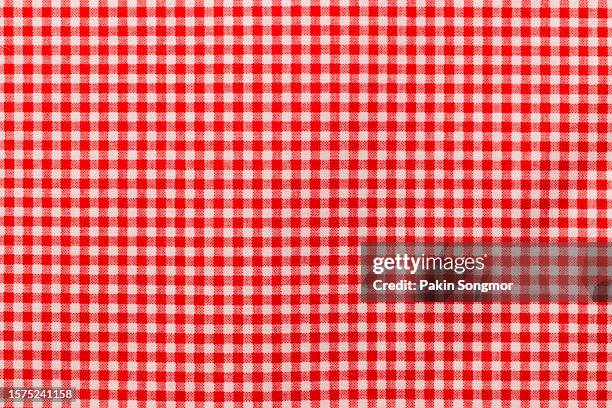 close-up plaid fabric pattern texture and textile background. - plaid stock pictures, royalty-free photos & images