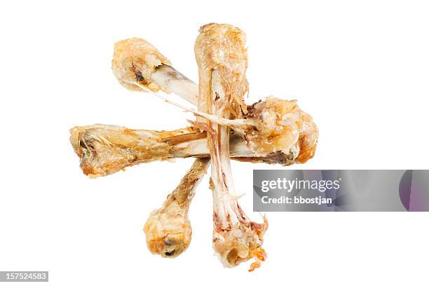 chicken bones - dierlijk bot stockfoto's en -beelden