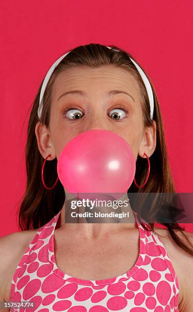 big bubble crossed eyes - series - spotted gum stock pictures, royalty-free photos & images