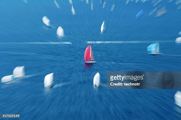 regatta with zooming efect - large group of objects sport stock pictures, royalty-free photos & images