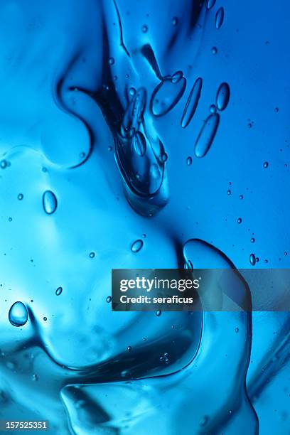 a design of liquid blue with drops  - or liquide stock pictures, royalty-free photos & images