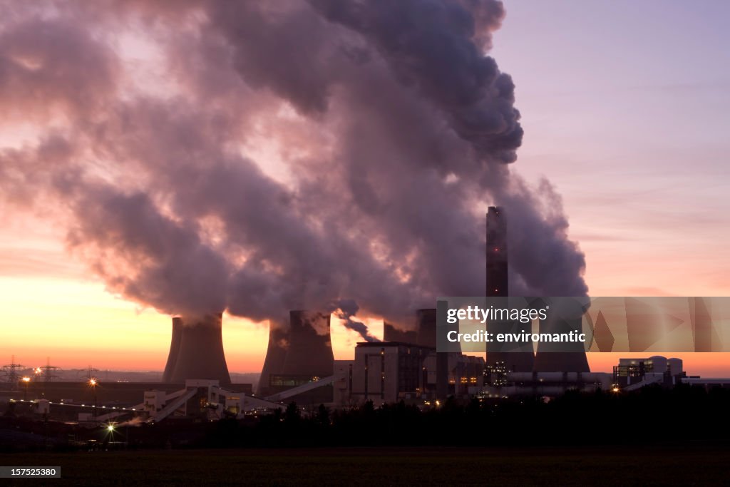 Coal fueled power station.