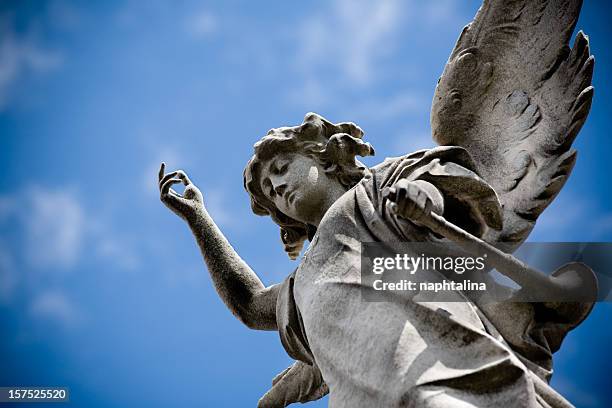 angel of the cemetery - la recoleta cemetery stockfoto's en -beelden