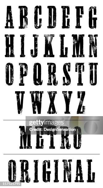 letterpress poster font (serif ) - hand printed alphabet (xxxl) - letterpress stock pictures, royalty-free photos & images