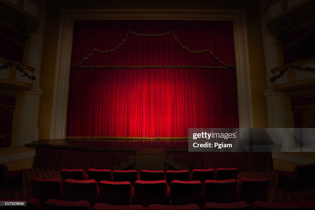 Red theater performance stage