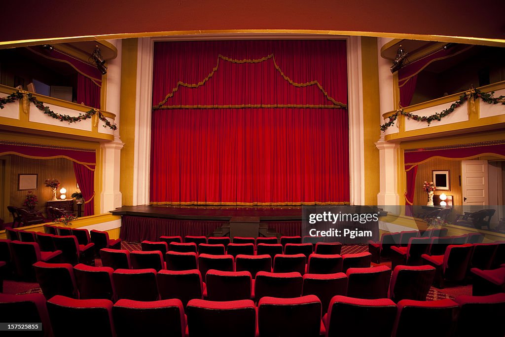 Red theater performance stage