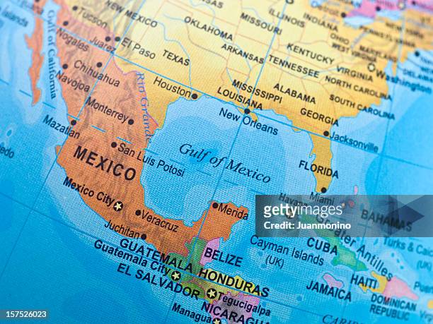 gulf of mexico - guatemala map stock pictures, royalty-free photos & images