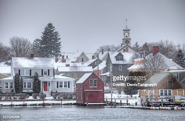 blizzard in portsmouth new hampshire - portsmouth england stock pictures, royalty-free photos & images