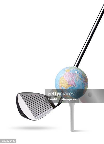 clubes de golfe - mapa múndi imagens e fotografias de stock