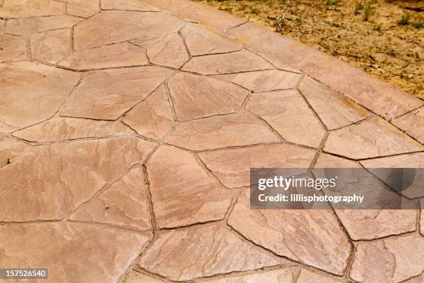 stamped concrete patio - stamped concrete stockfoto's en -beelden