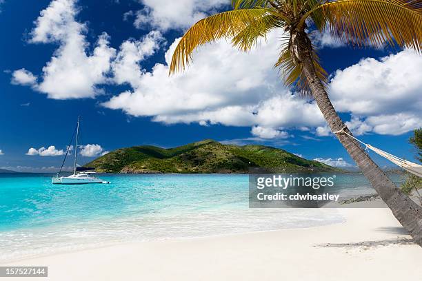 sandy cay - tropical island in the caribbean - british virgin islands stock pictures, royalty-free photos & images