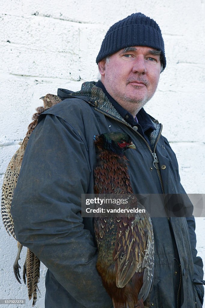 Countryman With Dead Pheasants