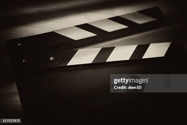 film slate - clapboard stock pictures, royalty-free photos & images