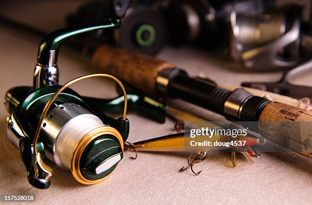 aparejo de pesca - cebo fotografías e imágenes de stock