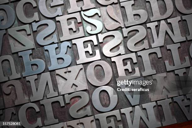 typeset letters - orthographic symbol stock pictures, royalty-free photos & images