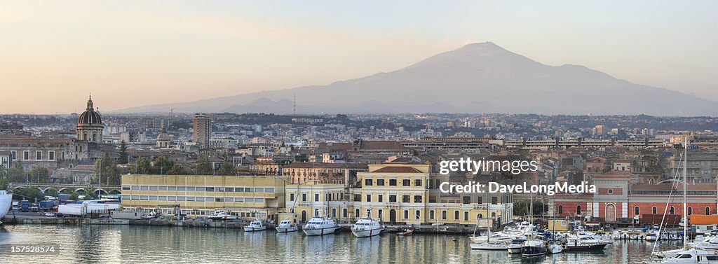 Catania Sicily and Mount Etna Panorama (XXXL)