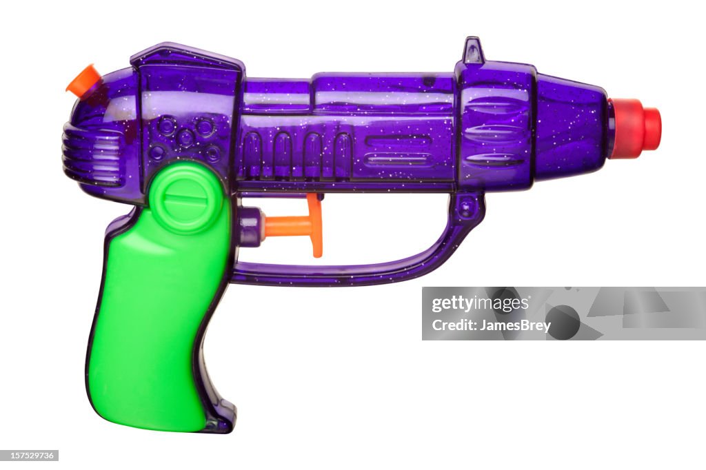 Retro Squirt Gun With Clipping Path