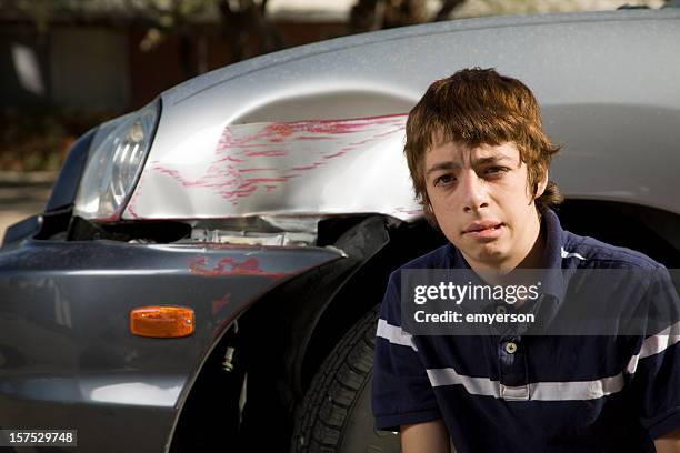 teen driver - dented stock pictures, royalty-free photos & images