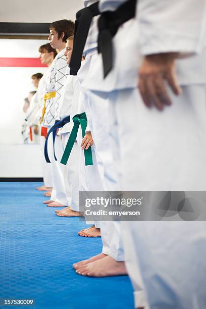 dojo - martial arts kid stock pictures, royalty-free photos & images