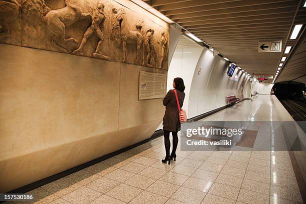 underground gallery - acropolis stock pictures, royalty-free photos & images