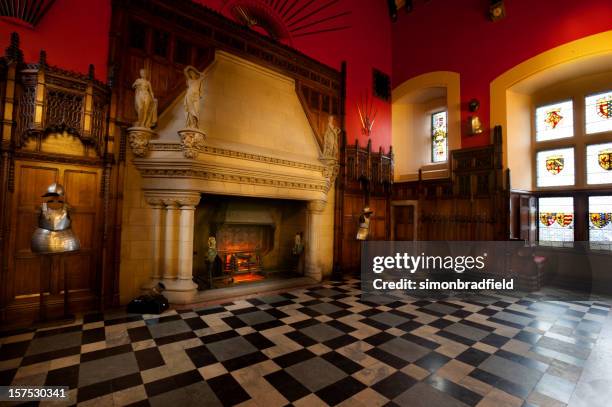 o great hall do castelo de edimburgo - castelo de edimburgo - fotografias e filmes do acervo