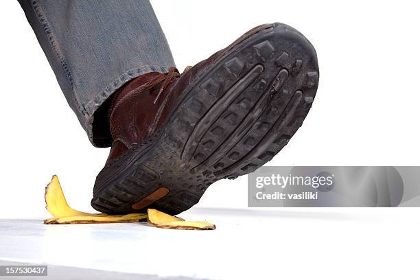 banana peel slip - on location for oblivion stock pictures, royalty-free photos & images