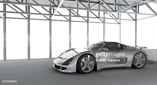 sports car - sports car showroom stock pictures, royalty-free photos & images