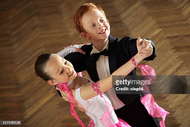dancing couple - ballroom stockfoto's en -beelden