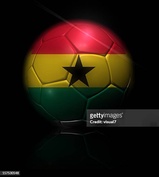 ghana soccer ball - ghanaian flag stock pictures, royalty-free photos & images