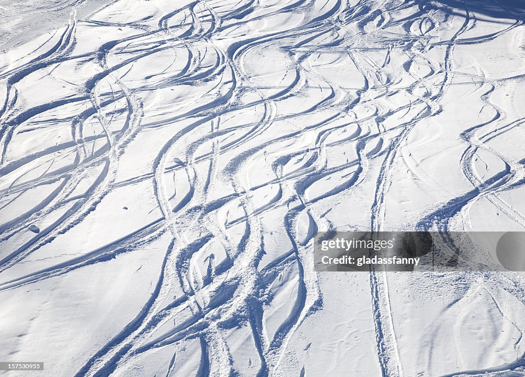 Pattern of Ski Tracks