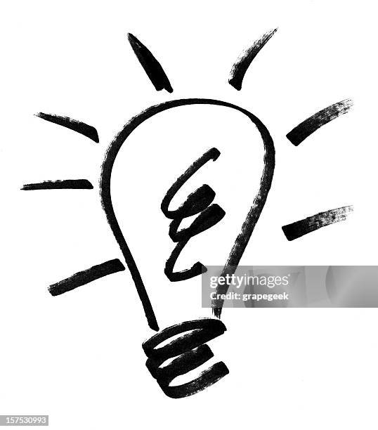 ideia lightblub desenho - light bulb imagens e fotografias de stock