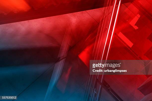 abstract dynamic architecture - rood stockfoto's en -beelden