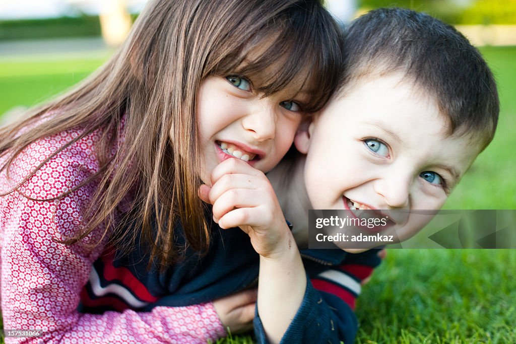 Brother and Sister in Field