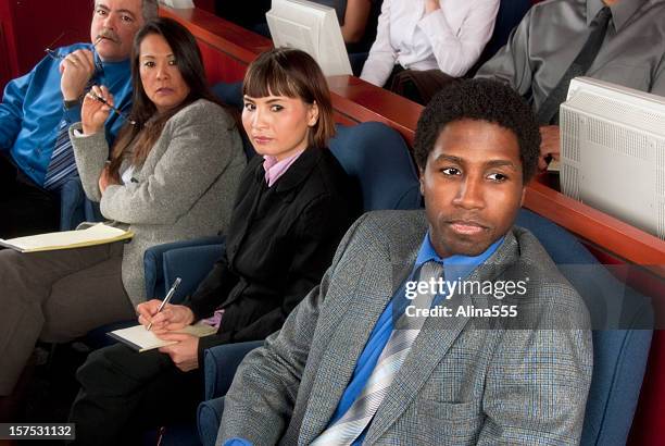 Members Of Diverse Jury In A Federal Court High-Res Stock Photo