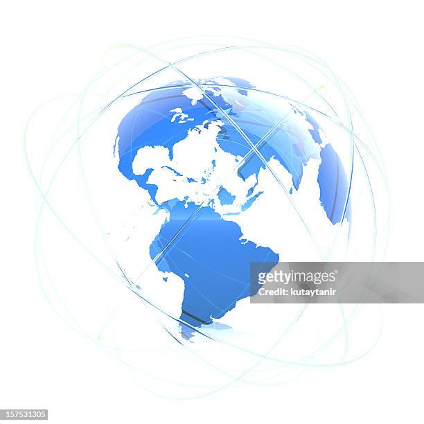 abstract globe - planet earth on white stock pictures, royalty-free photos & images