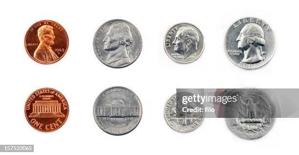 monedas de los estados unidos - coin photos fotografías e imágenes de stock