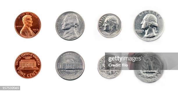 united states coins - us cents stock pictures, royalty-free photos & images
