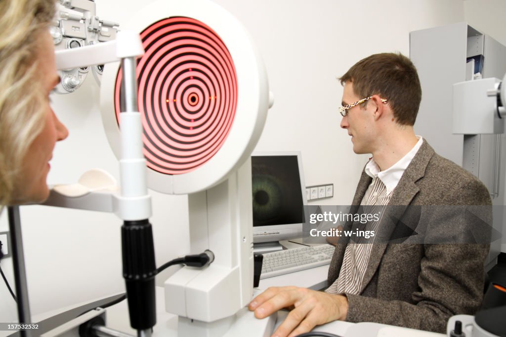 Optician Math Test Questions Eye Exam At The Optician High-Res Stock Photo - Getty Images