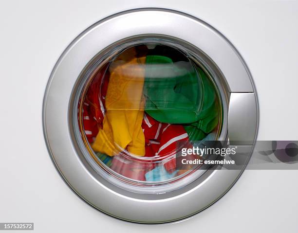 máquina de lavado - colored clothes fotografías e imágenes de stock