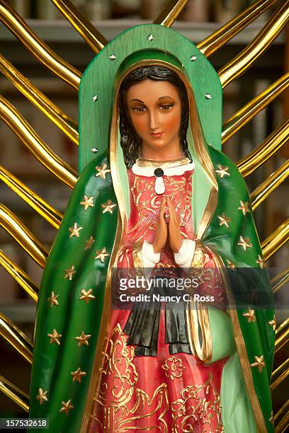 our lady of guadalupe, mexican iconic virgin mary - virgin of guadalupe stockfoto's en -beelden