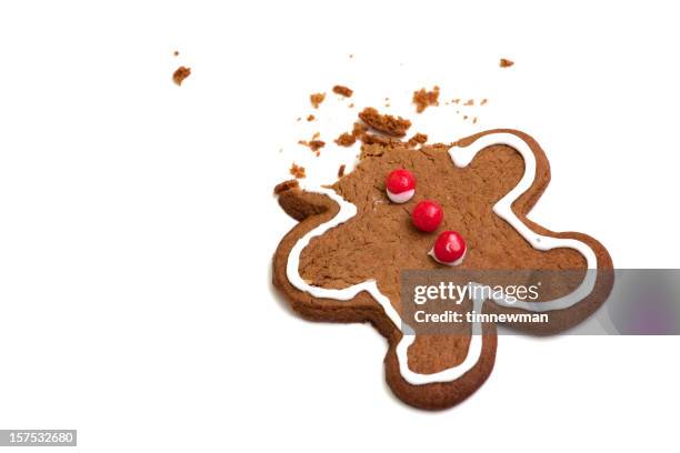 headless gingerbread man - eaten stock pictures, royalty-free photos & images