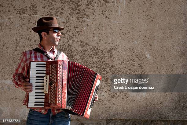 homem tocando acordeão - accordion - fotografias e filmes do acervo