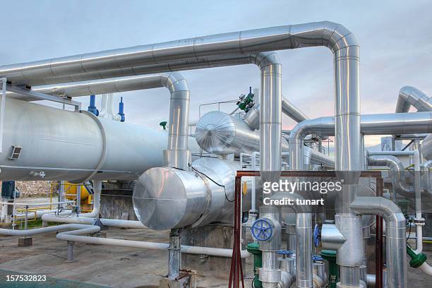 geothermal power station - jordvärmekraftverk bildbanksfoton och bilder