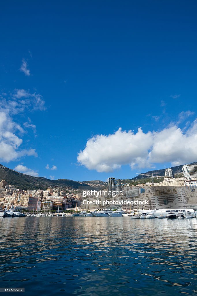 Monaco marina with yachts