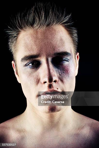 fighter portrait - beaten up stock pictures, royalty-free photos & images