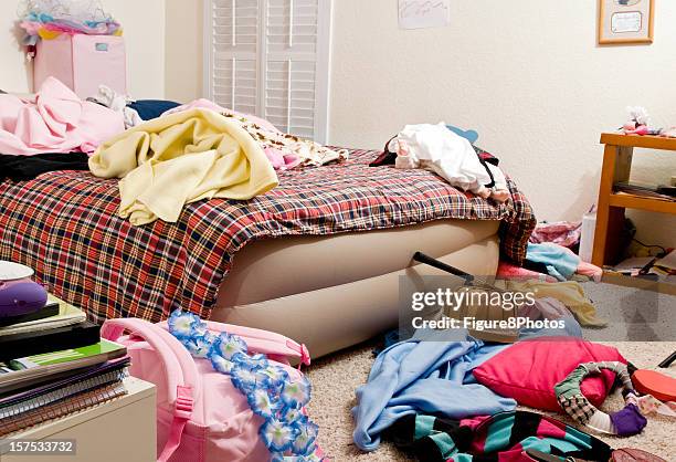 bedroom is messy - low angle view room stock pictures, royalty-free photos & images