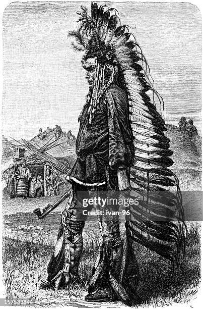 chief - indian costume 幅插畫檔、美工圖案、卡通及圖標